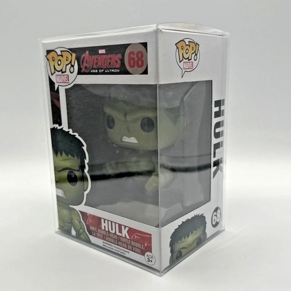 Hulk Funko Pop #68 Marvel Avengers Age Of Ultron Vinyl Figurine w/ Pop Protector